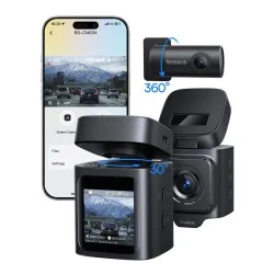 Baseus PrimeTrip VD1 Dash Cam 3K+1080p &ndash; Black